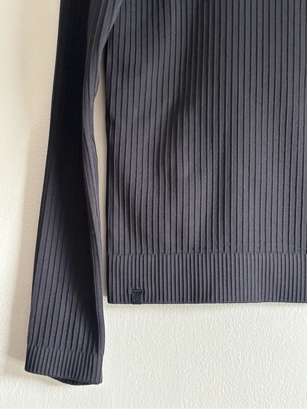 lululemon athletica Black Ribbed Crew Sweatshirt